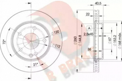 R BRAKE 78rbd20113 -  Тормозной диск